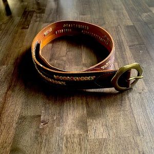 Beautiful leather belt with  embroidered colors-Lucky brand